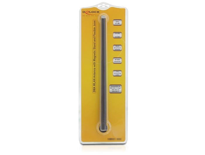 Delock SMA WLAN Antenna with Magnetic Stand and Flexible Joint 6.5 dBi, Ansicht 2