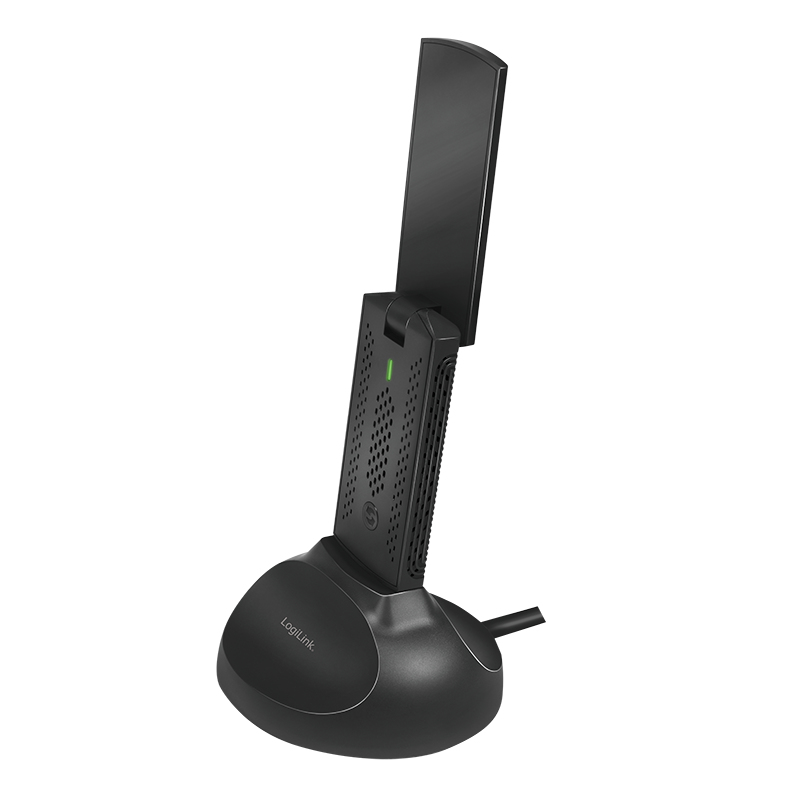 LogiLink WL0247 - Kabellos - USB - WLAN - Wi-Fi 5 (802.11ac) - 1300 Mbit/s - Schwarz, Ansicht 2