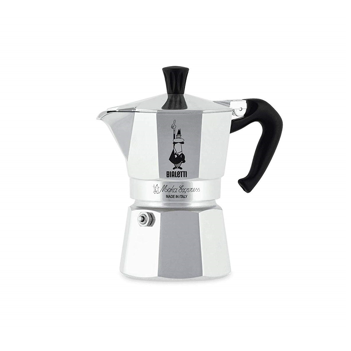 Bialetti Moka Express - Mokka-Kanne - 0,06 l - Aluminium - Schwarz - Aluminium - 1 Tassen - Moka Express