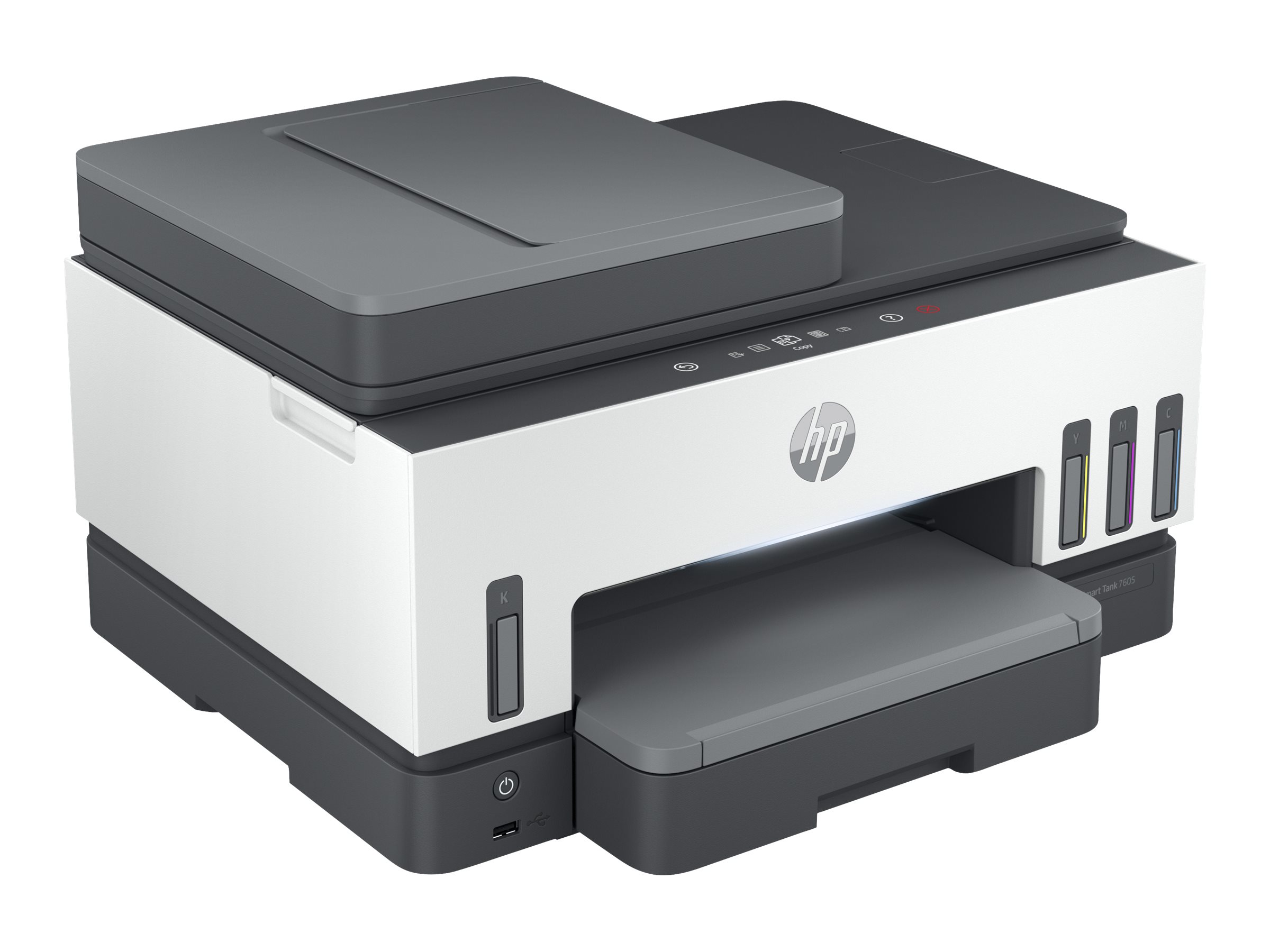 HP Smart Tank 7605 All-in-One - Multifunktionsdrucker - Farbe - Tintenstrahl - nachfüllbar - Letter A (216 x 279 mm)/A4 (210 x 297 mm) (Original) - A4/Legal (Medien) - bis zu 13 Seiten/Min. (Kopieren) - bis zu 15 Seiten/Min. (Drucken) - 250 Blatt - ...