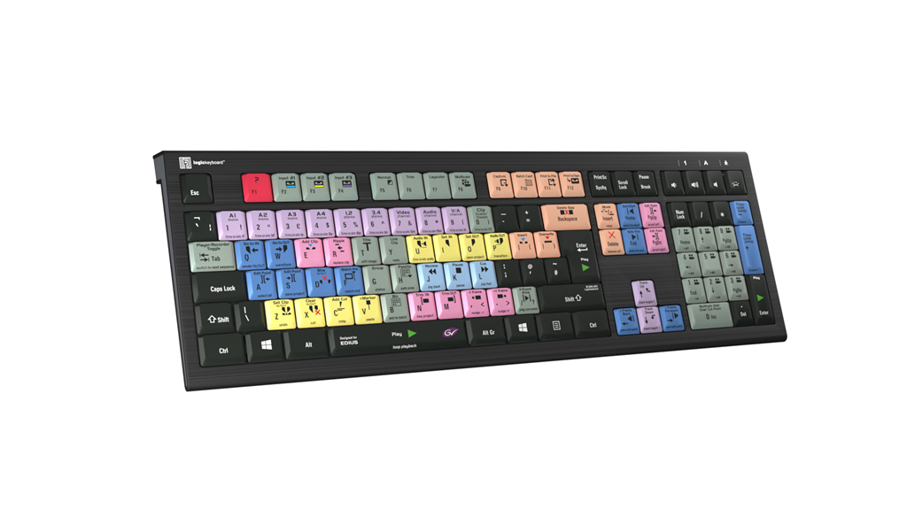 Logickeyboard EDIUS ASTRA2 - Tastatur - Windows - TL: UK, QWERTY, Ansicht 3