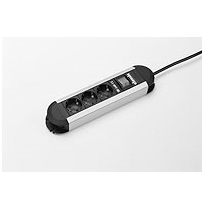 Bachmann PRIMO - 1,75 m - Schwarz - Grau - 3 AC-Ausgänge - 3680 W - 16 A - 71 mm, Ansicht 2