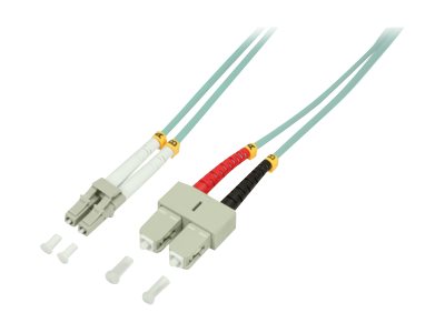 Logilink Glasfaser Patchkabel OM3 50/125Á LC-SC 1,0m türkis (FP3LS01)