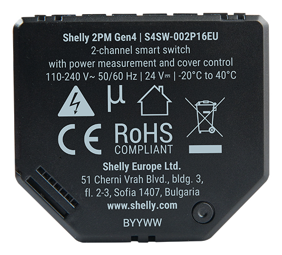 Shelly 2PM Gen4 WiFi-Switch Matter X2 _2PM_Gen4_2er, Ansicht 3