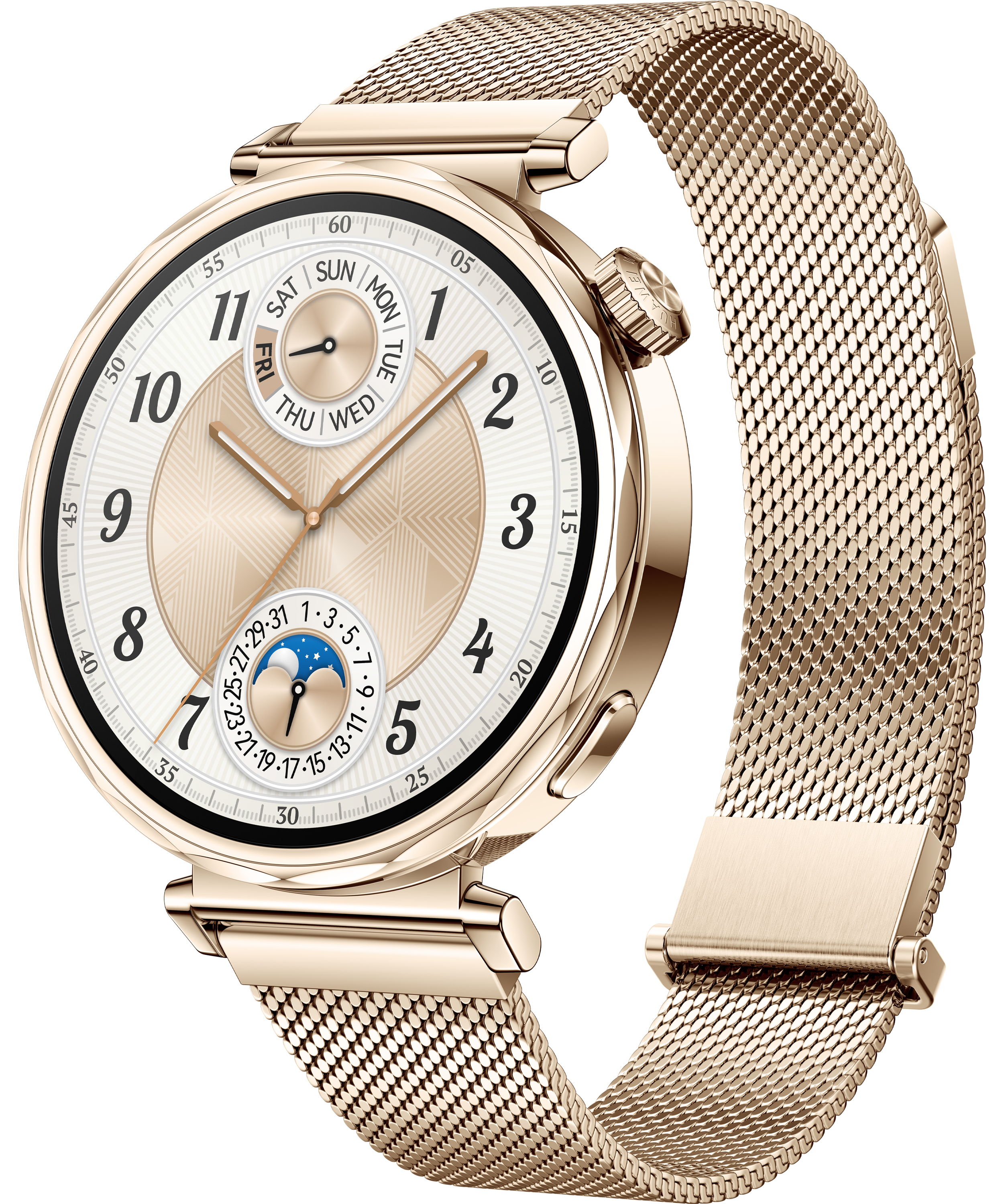 Huawei Watch GT 5 - 41 mm - Edelstahl - intelligente Uhr mit Milanese Riemen - Handgelenk: 130-190 mm - Anzeige 1.32, Ansicht 3