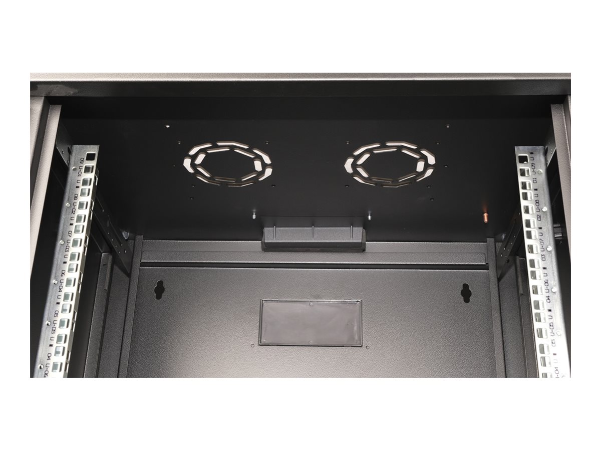 ROLINE 19 Zoll Wandgehäuse Pro 9 HE 450x600 BxT schwarz - Wandgehäuse, Ansicht 4