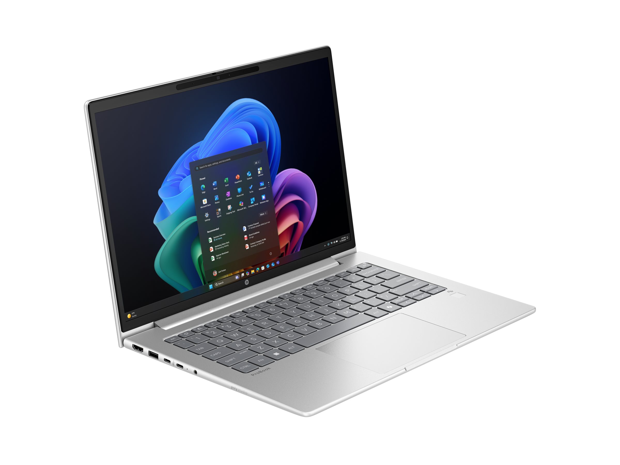 HP ProBook 4 G1q Notebook Next Gen AI - 177-Grad Scharnierdesign - Snapdragon X X1-26-100 - Win 11 Pro - Qualcomm Adreno - 32 GB RAM - 512 GB SSD NVMe - 35.6 cm (14")