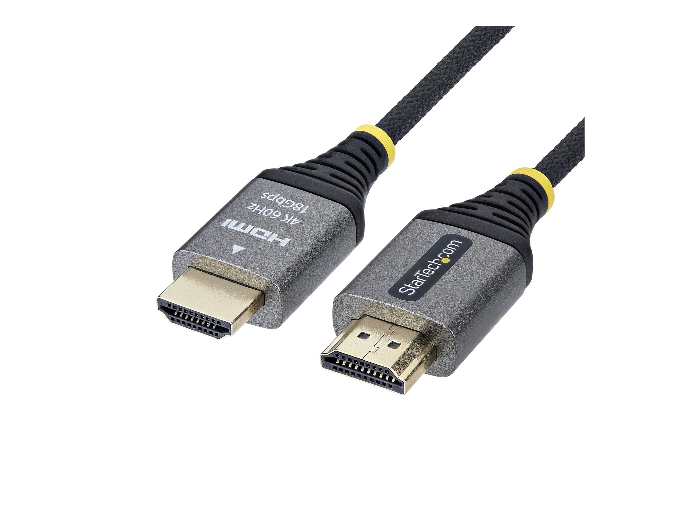 StarTech.com Startech - Premium Hochgeschwindigkeit - HDMI-Kabel mit Ethernet - HDMI männlich zu HDMI männlich - 1 m - abgeschirmt - schwarz & silber - 1440p (UWQHD)