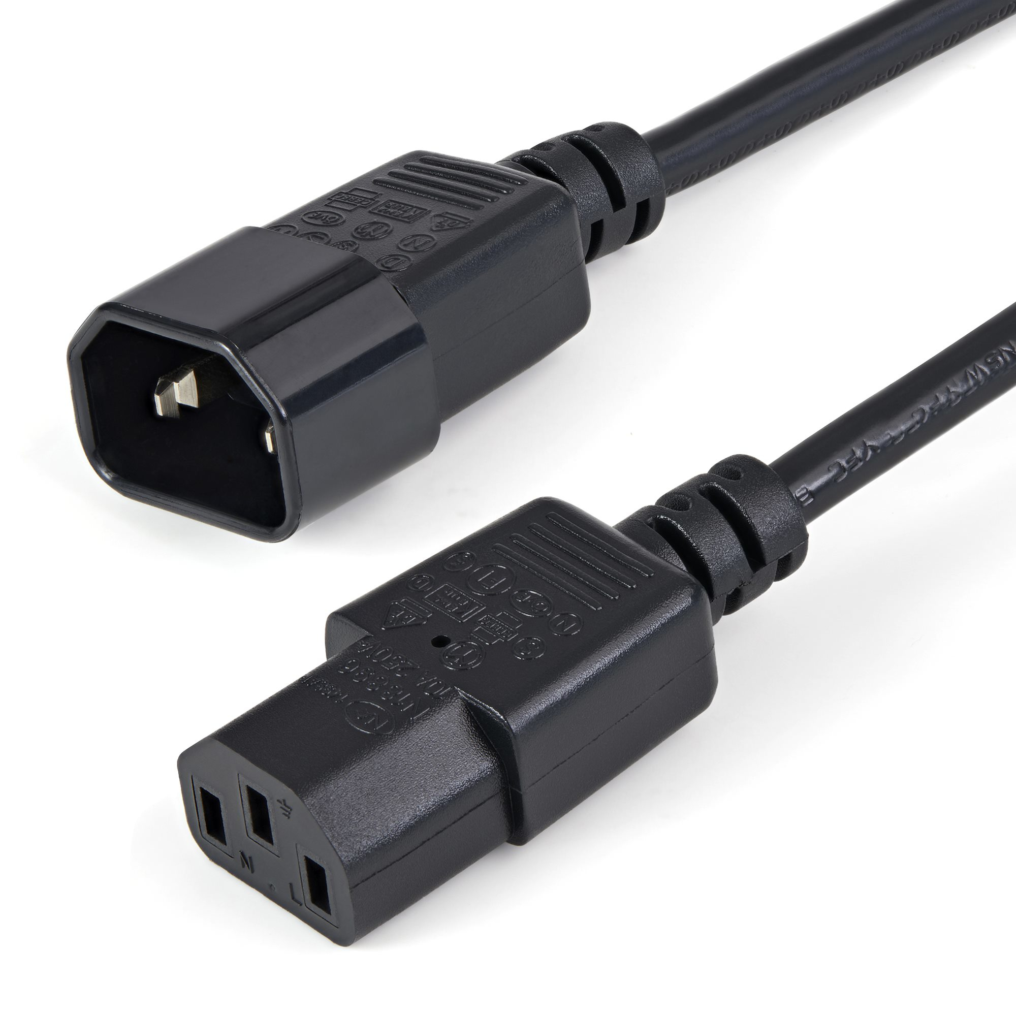 StarTech.com 1m Kaltgeräte Verlängerung IEC320 C13 auf IEC320 C14, Ansicht 2