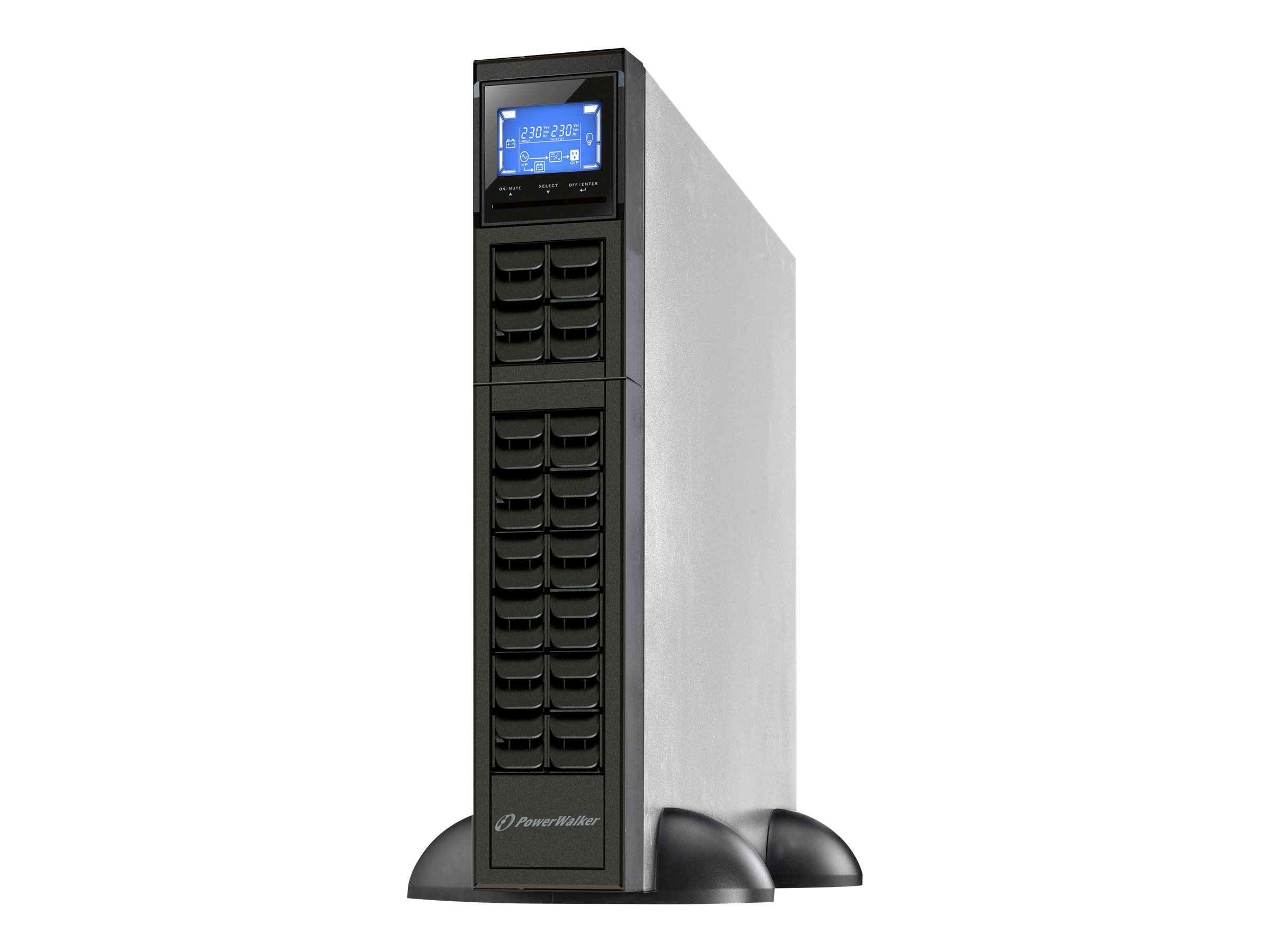 BlueWalker PowerWalker VFI 2000CRM LCD - USV (in Rack montierbar/extern) - 1600 Watt - 2000 VA 9 Ah - RS-232, Ansicht 3