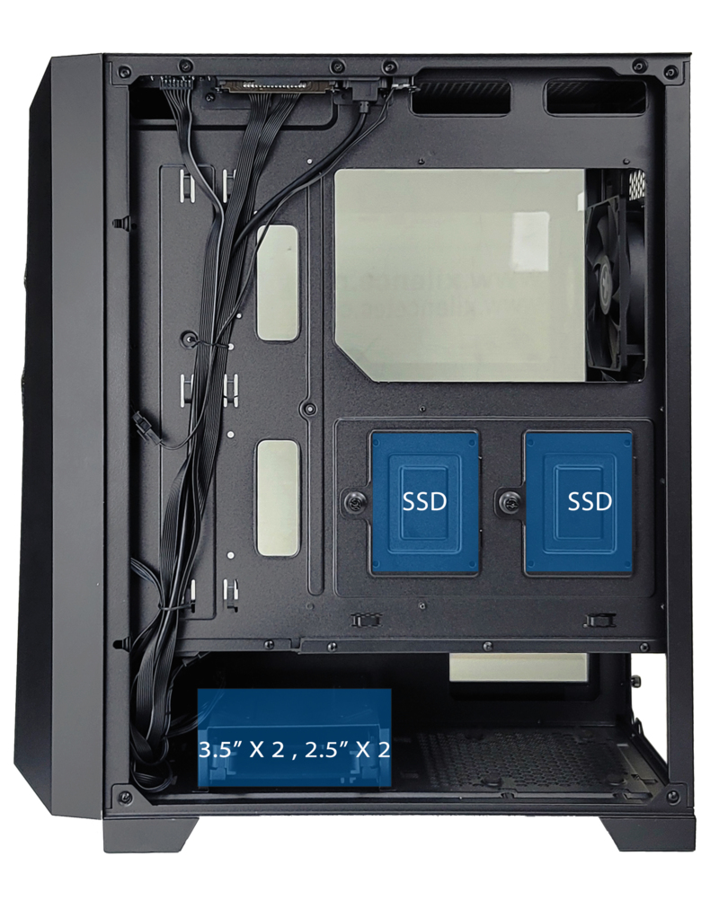 Xilence Performance A + X712.RGB - Mid tower - ATX - Seitenteil mit Fenster (gehärtetes Glas), Ansicht 3