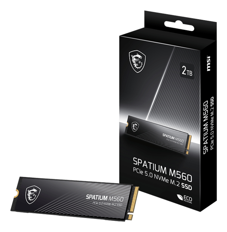 MSI SPATIUM M560 - SSD - 1 TB - intern - M.2 2280 - PCI Express 5.0 x4 (NVMe), Ansicht 3