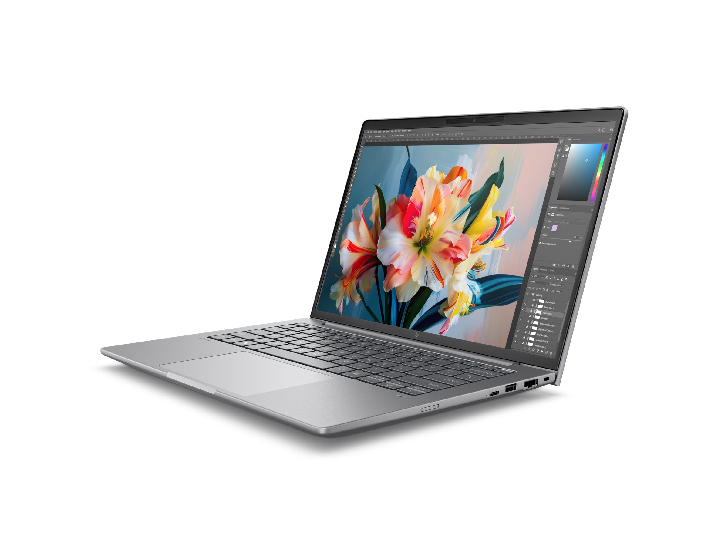 HP ZBook 8 G1i Intel Core Ultra 7 255H Mobiler Arbeitsplatz 35,6 cm (14") 2.5K 32 GB DDR5-SDRAM 1 TB SSD NVIDIA RTX 500 Ada Wi-Fi 7 (802.11be) Windows 11 Pro AI Workstation, AI PC Silber