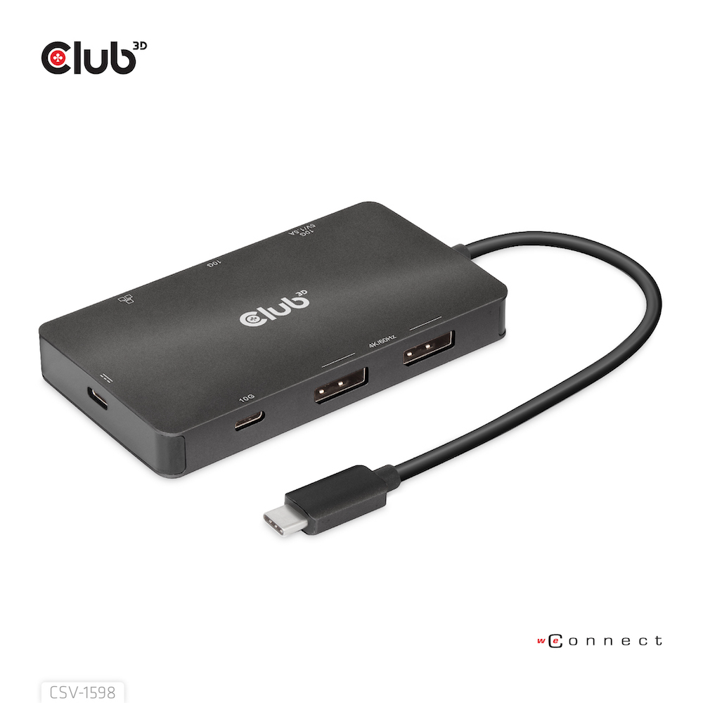 Club 3D Dockingstation - USB-C 3.2 Gen 2 - 2 x DP, Ansicht 2