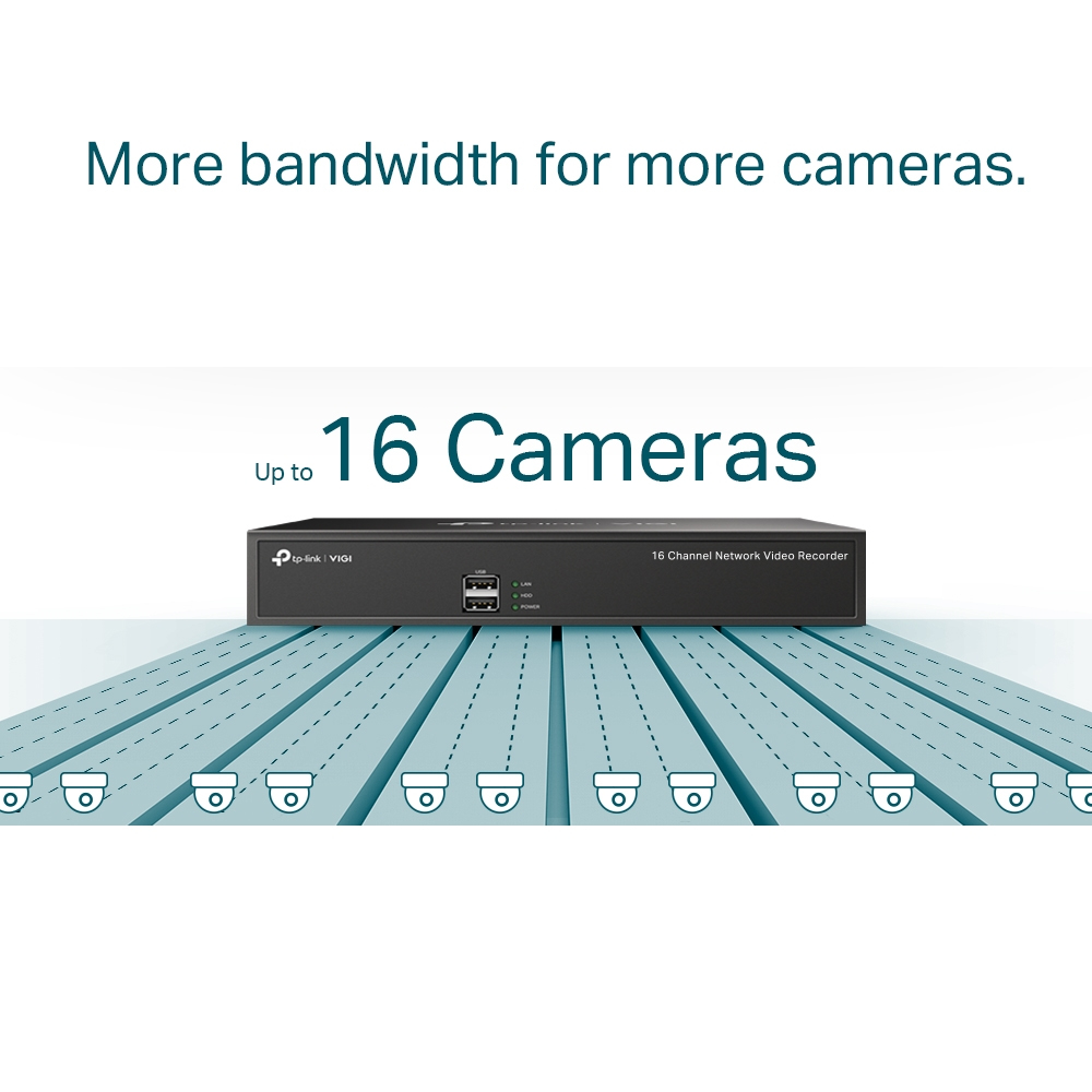 TP-LINK VIGI NVR1016H V1 - NVR - 16 Kanäle - 0 - netzwerkfähig, Ansicht 3