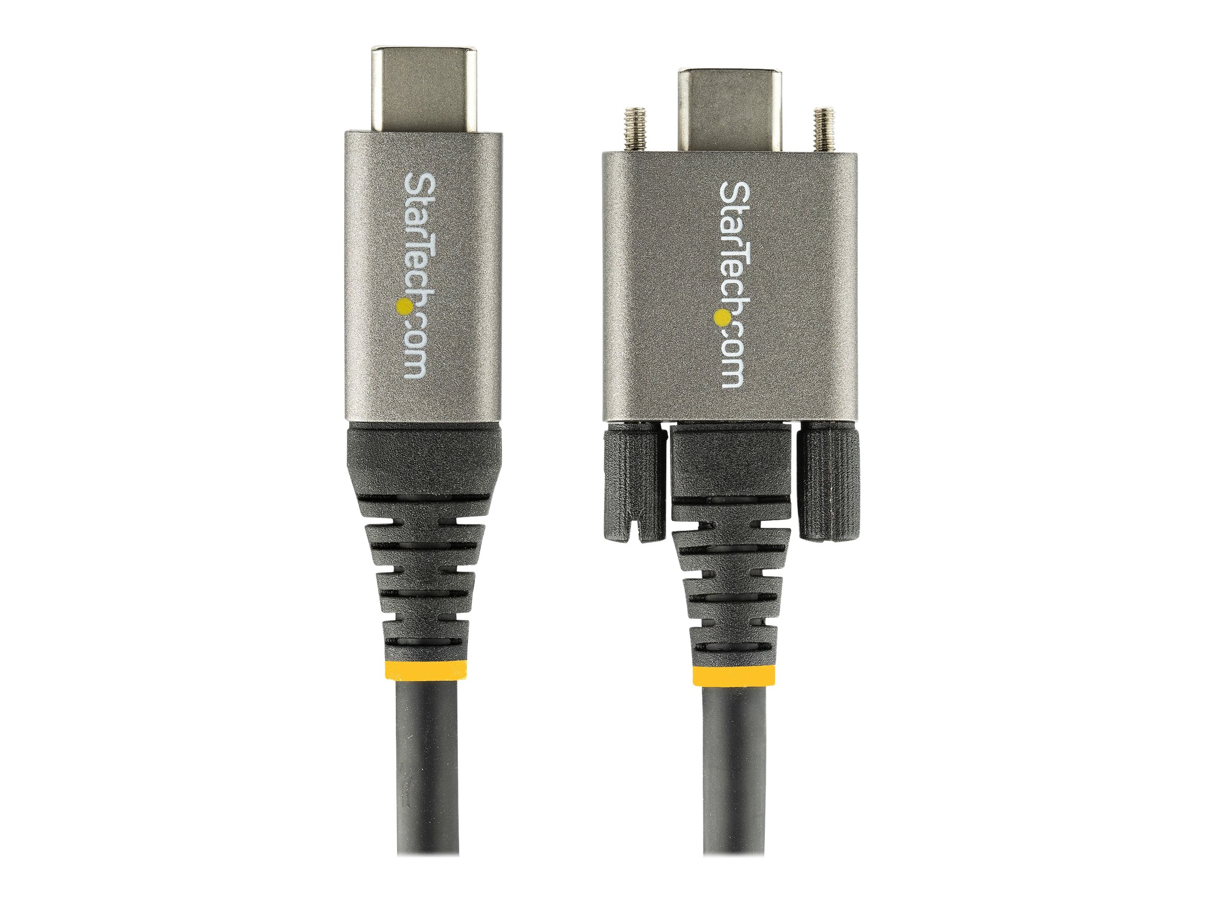 StarTech.com 50cm USB-C Kabel mit Schraubensicherung 10Gbit/s - USB 3.1/3.2 Gen 2 Typ-C Kabel - 100W (5A) Power Delivery Laden, DP Alt Modus - USB-C Kabel zum Laden/Synchronisieren (USB31CCSLKV50CM) - USB-Kabel - 24 pin USB-C (M) gerade/verriegelnd z...