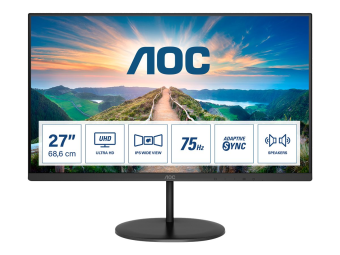 AOC U27V4EA - LED-Monitor - 68.6 cm (27) - 3840 x 2160 4K @ 60 Hz