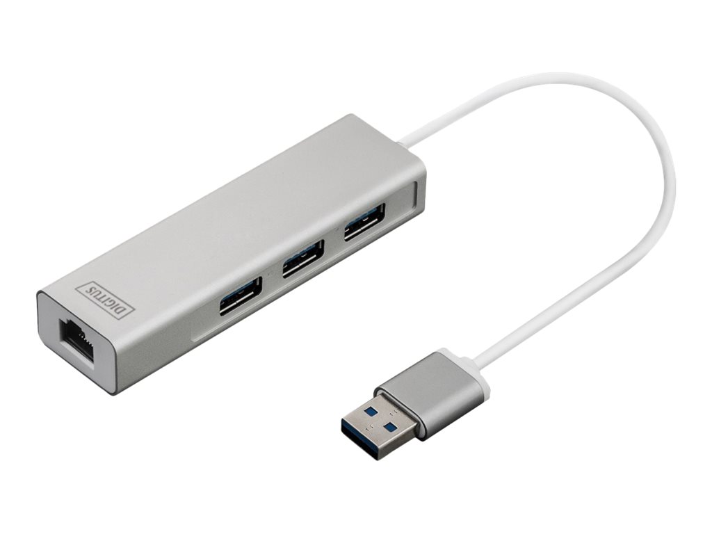 USB3.0 3-PORT HUB + GIGABIT LAN
