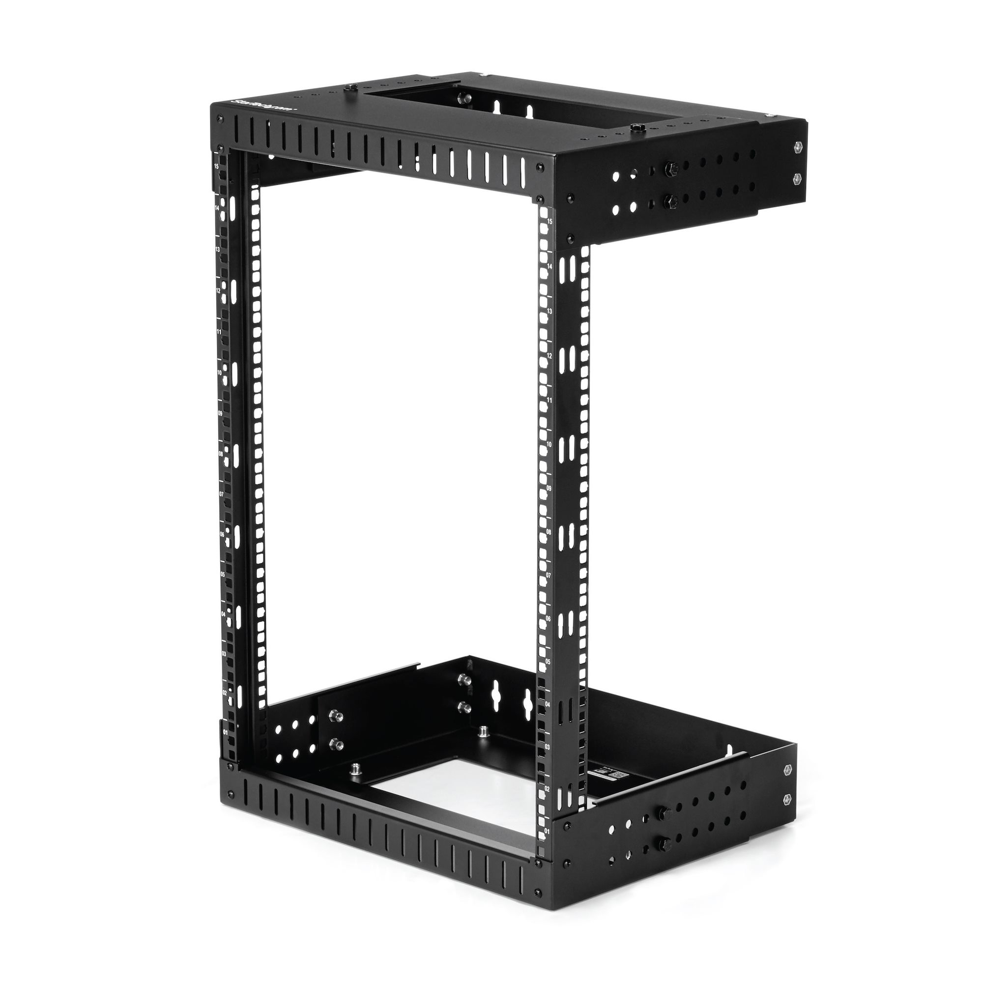 StarTech.com 15U 19 Wall Mount Network Rack, Adjustable Depth 12-20 2 Post Open Frame Server Room Rack for AV, Ansicht 2