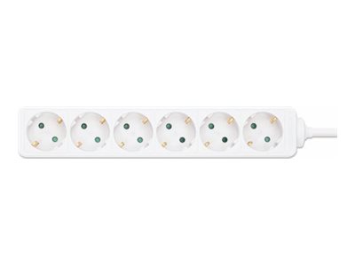 Manhattan Steckdosenleiste - AC 220-250 V - 3680 Watt - Eingabe, Eingang Typ F - Ausgangsanschlüsse: 6 (Typ F), Ansicht 3