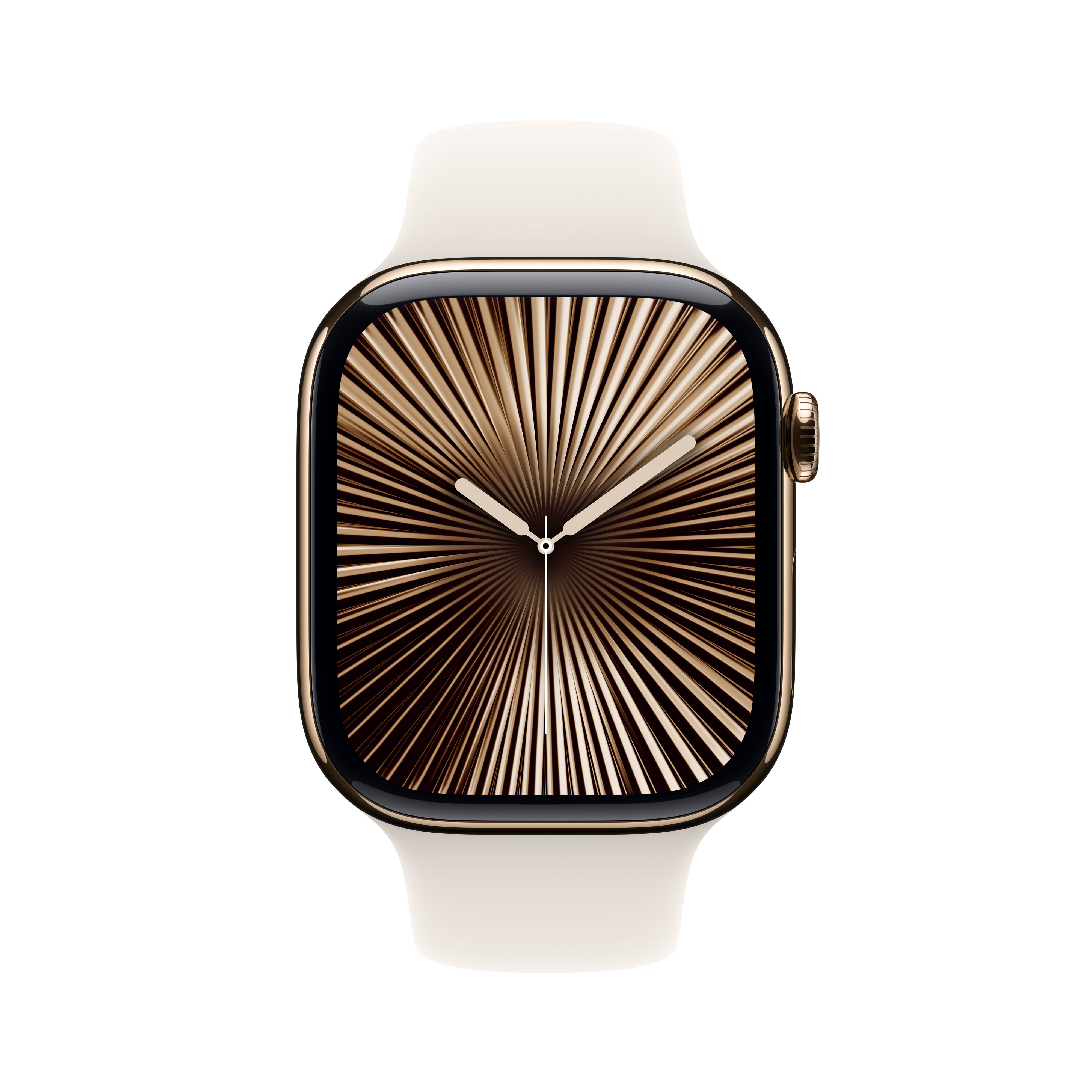 Apple Watch Series 10 (GPS + Cellular) - 46 mm - Gold Titan - mit Sportband - Starlight - Bandgröße: S/M, Ansicht 4