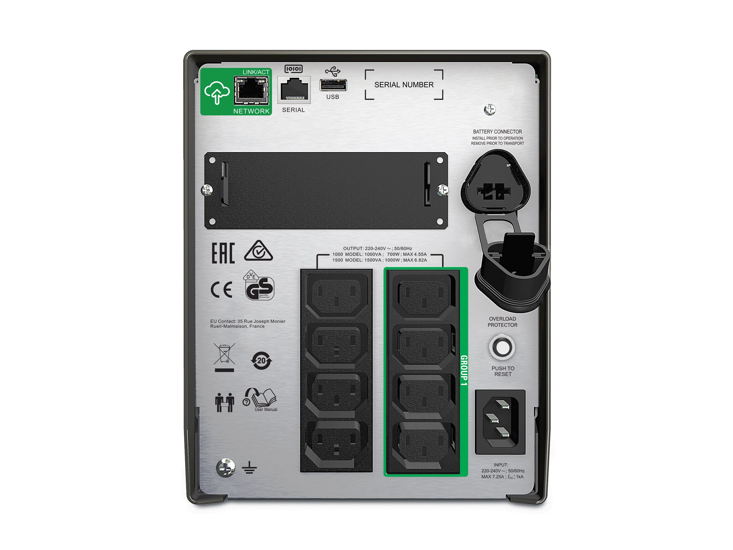 APC Smart-UPS SMT1000IC - USV - Wechselstrom 220/230/240 V, Ansicht 3