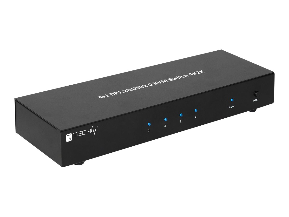 Techly 4 Port DisplayPort 1.2 KVM Switch with Hub and audio, Ansicht 2
