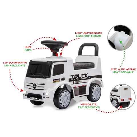 JAMARA Mercedes-Benz Antos - 1 Jahr(e) - 4 Rad/Räder - Schwarz - Weiß - Batterien erforderlich, Ansicht 2