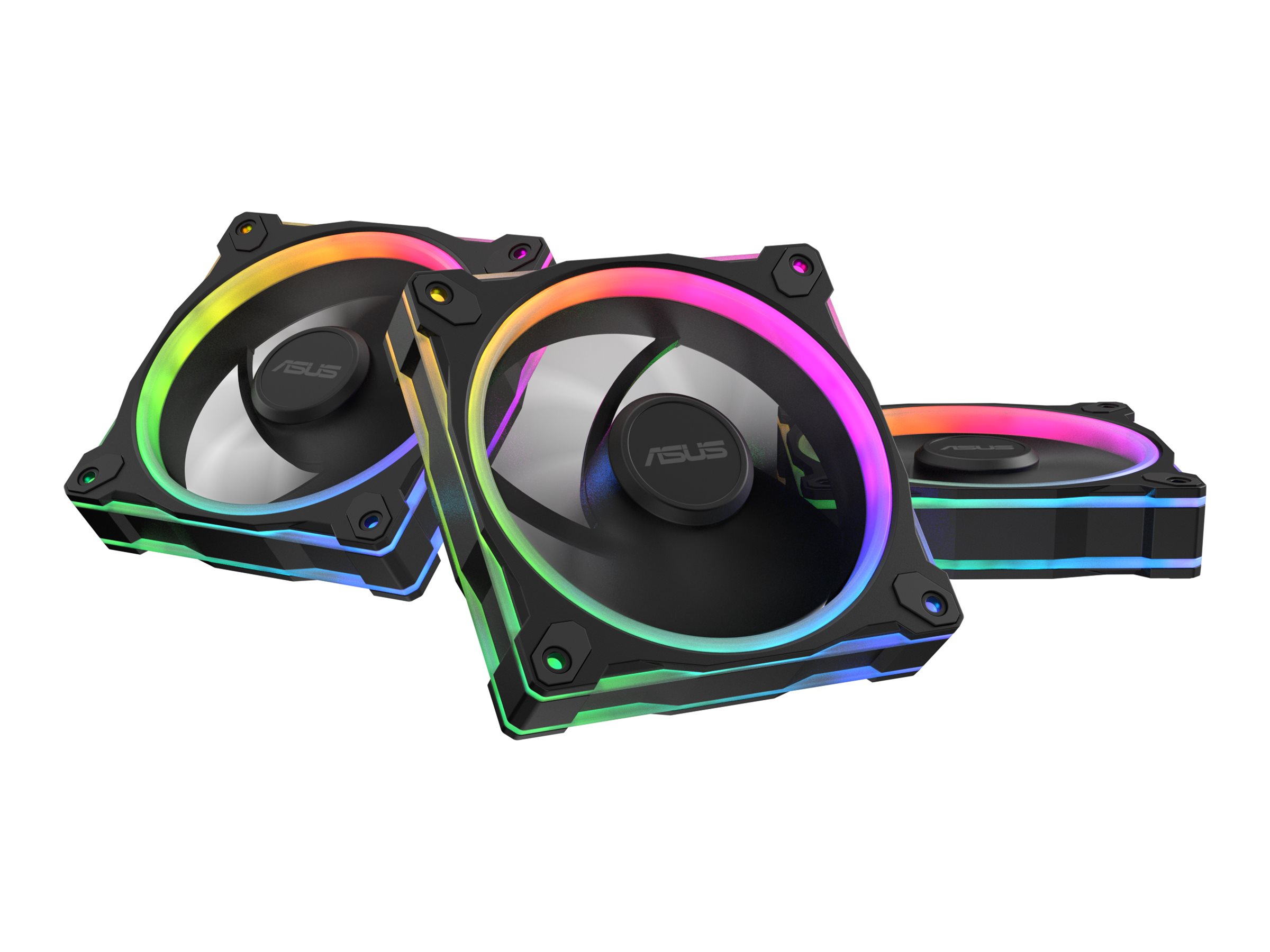 ASUS Prime MR120 - Gehäuselüfter - 120 mm - Schwarz (Packung mit 3)