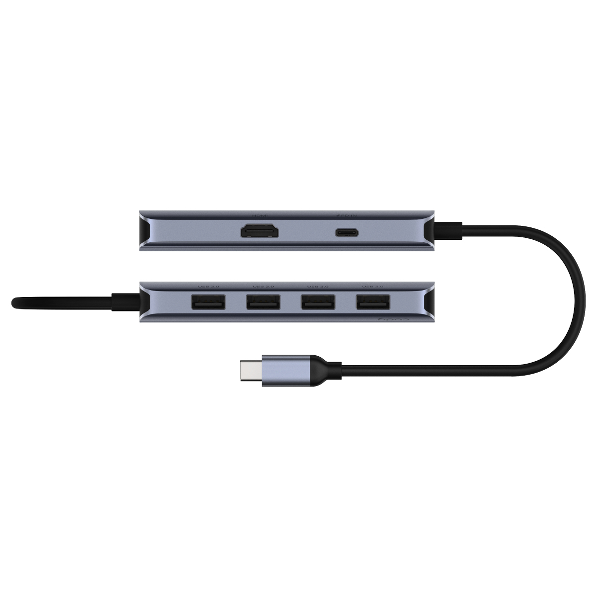 CUDY 6-IN-1 USB-C Hub 4K HDMI, UH500 - Hub - Router, Ansicht 3