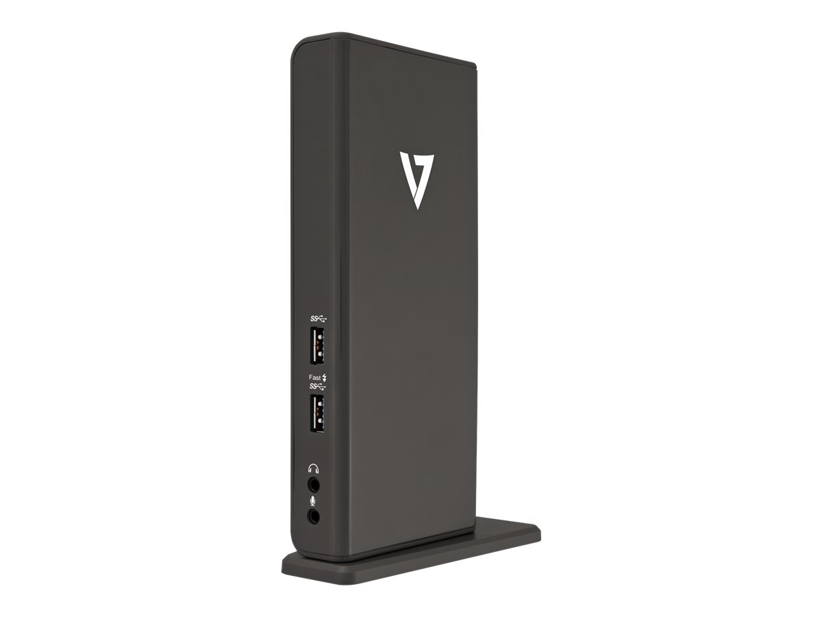 V7 UDDS-1E - Dockingstation - USB 3.0 - DVI, HDMI - GigE