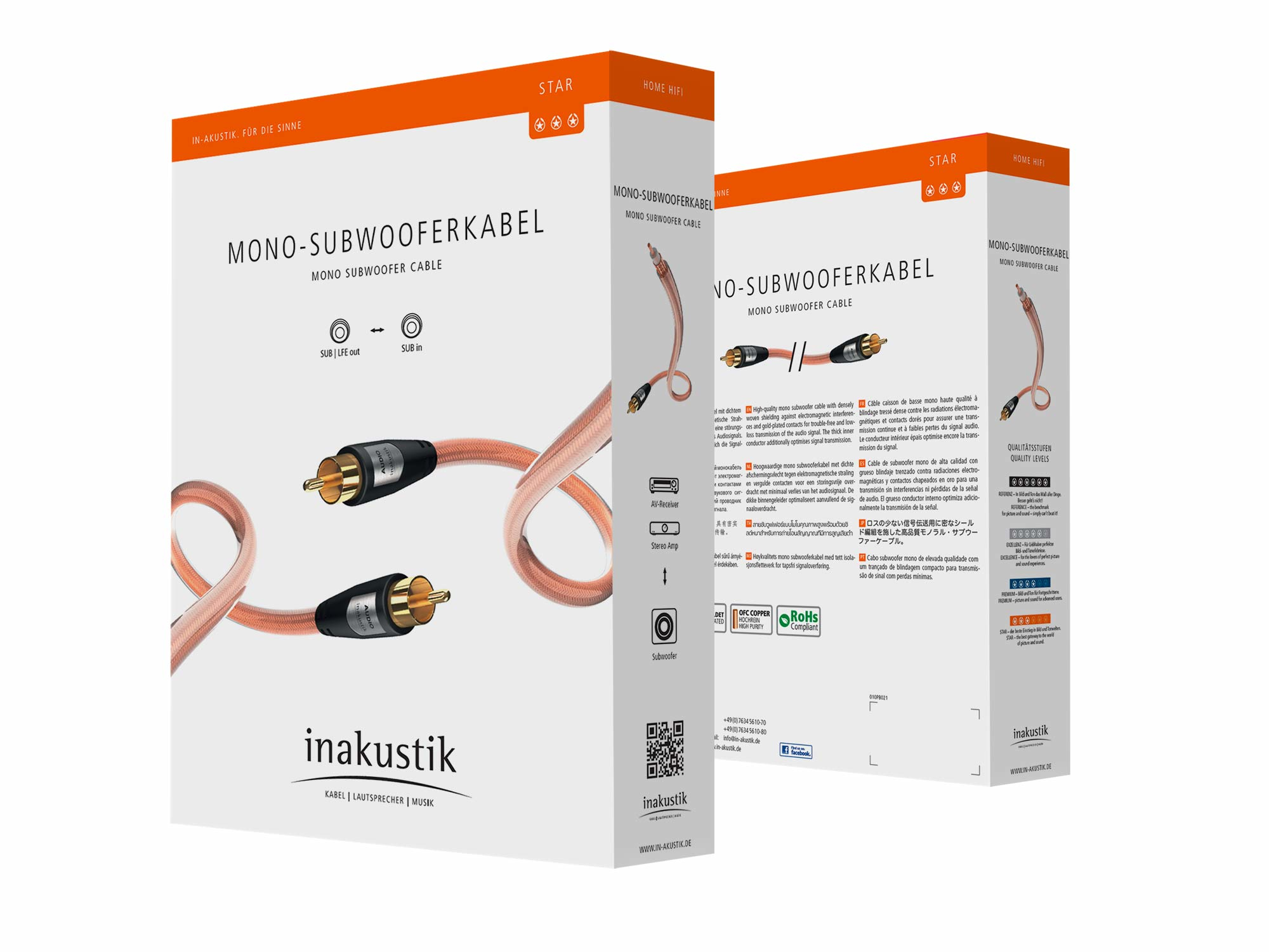 in-akustik Star mono - Subwoofer-Kabel - RCA männlich zu RCA männlich, Ansicht 2