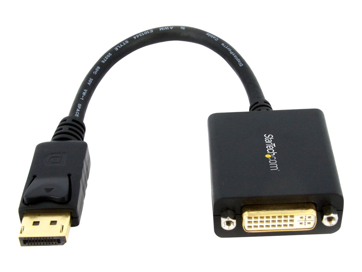 StarTech.com DisplayPort auf DVI Adapter - DP (Stecker) zu DVI-I (Buchse) Video -Konverter - maximale Auflösung 1920x1200 - DisplayPort-Adapter - DisplayPort (M) zu DVI-I (W) - 15.2 cm
