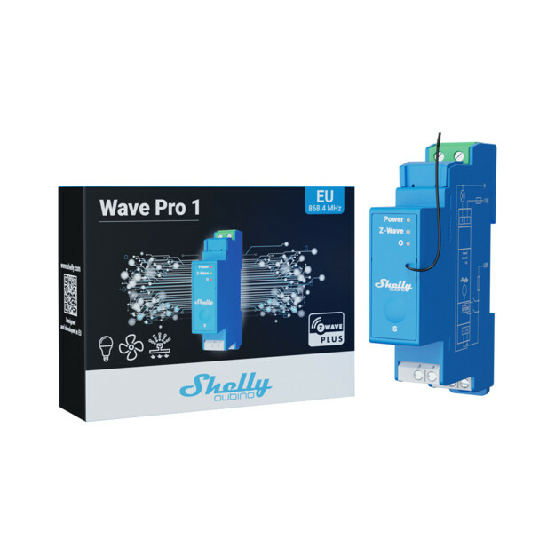 Shelly Hutschiene Qubino Wave Pro 1 Z-Wave, Ansicht 3