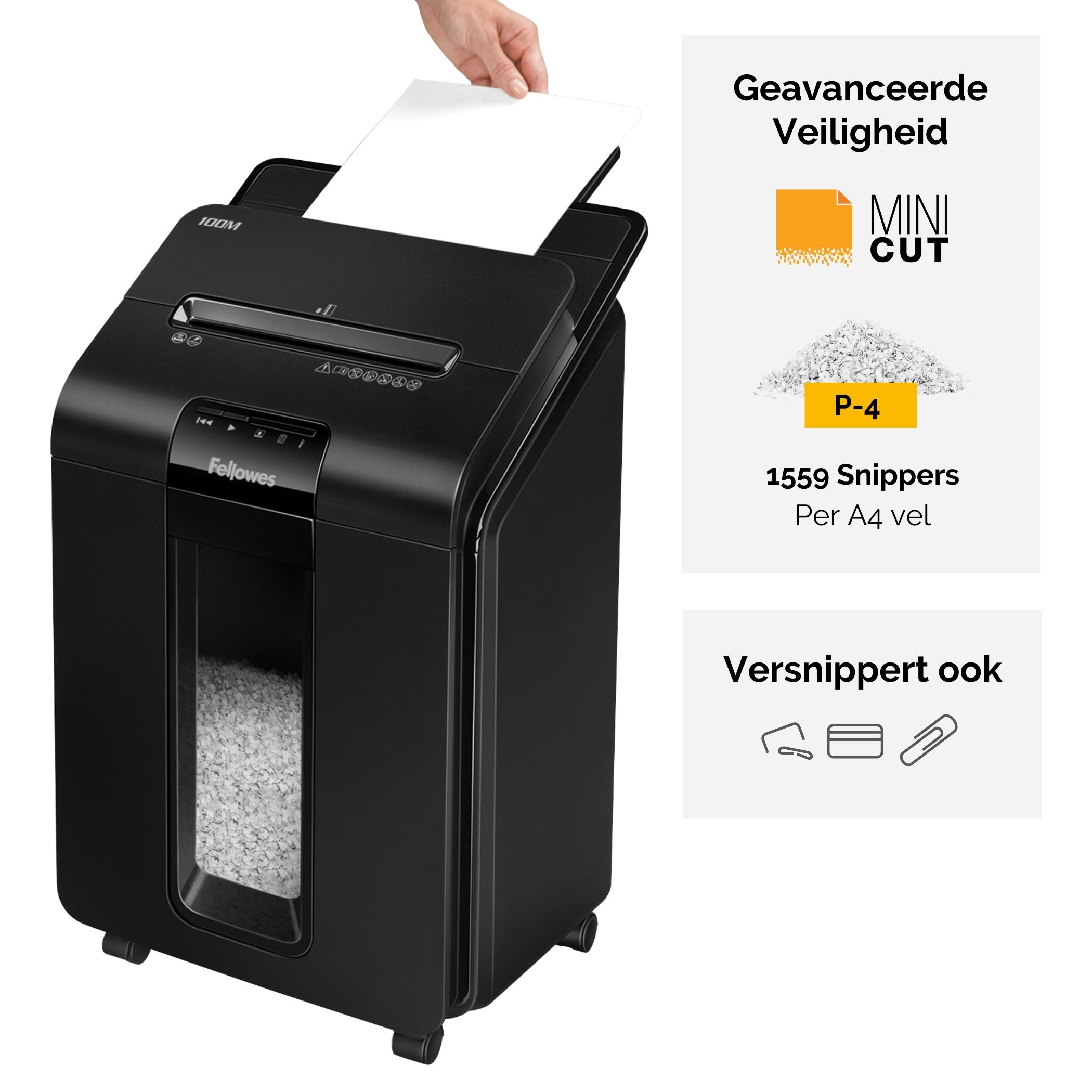 Fellowes AutoMax 100M - Vorzerkleinerer - mini-cut, Ansicht 4