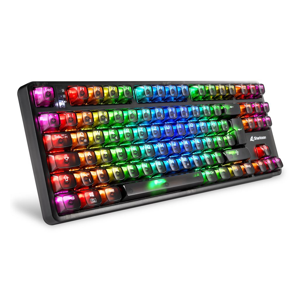 Sharkoon Gaming Tastatur Crystal Shark schwarz - TL: Deutsch, QWERTZ, Ansicht 2