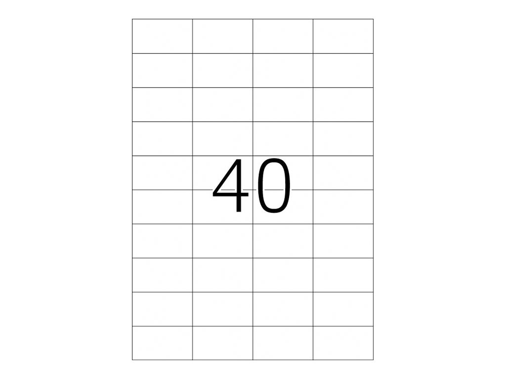 HERMA Premium - Papier - matt - permanent selbstklebend - weiß - 52.5 x 29.7 mm 8000 Etikett(en) (200 Bogen x 40), Ansicht 3