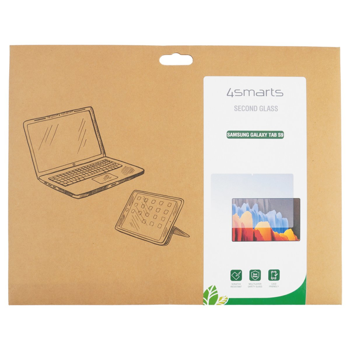 4smarts Second Glass für Samsung Galaxy Tab S9 - Klare Bildschirmschutzfolie - 27,9 cm (11) - 9H - Gehärtetes Glas, Ansicht 2