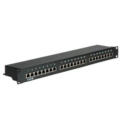 VALUE Patch Panel - CAT 5e - STP - RJ-45 X 24 - Schwarz - 48.3 cm (19), Ansicht 2