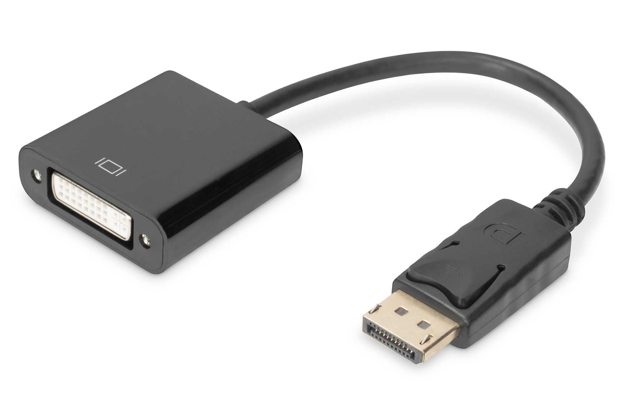 DIGITUS DisplayPort Adapter / Konverter, 0,15 m, DisplayPort, DVI-I, Männlich, Weiblich, Nickel