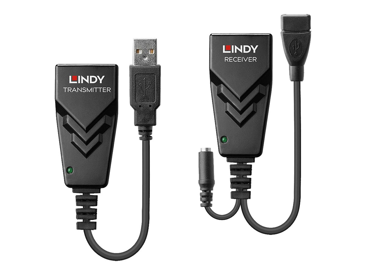 LINDY USB 2.0 Cat.5 Extender - Sender und Empfänger - USB-Erweiterung - USB, USB 2.0 - bis zu 100 m