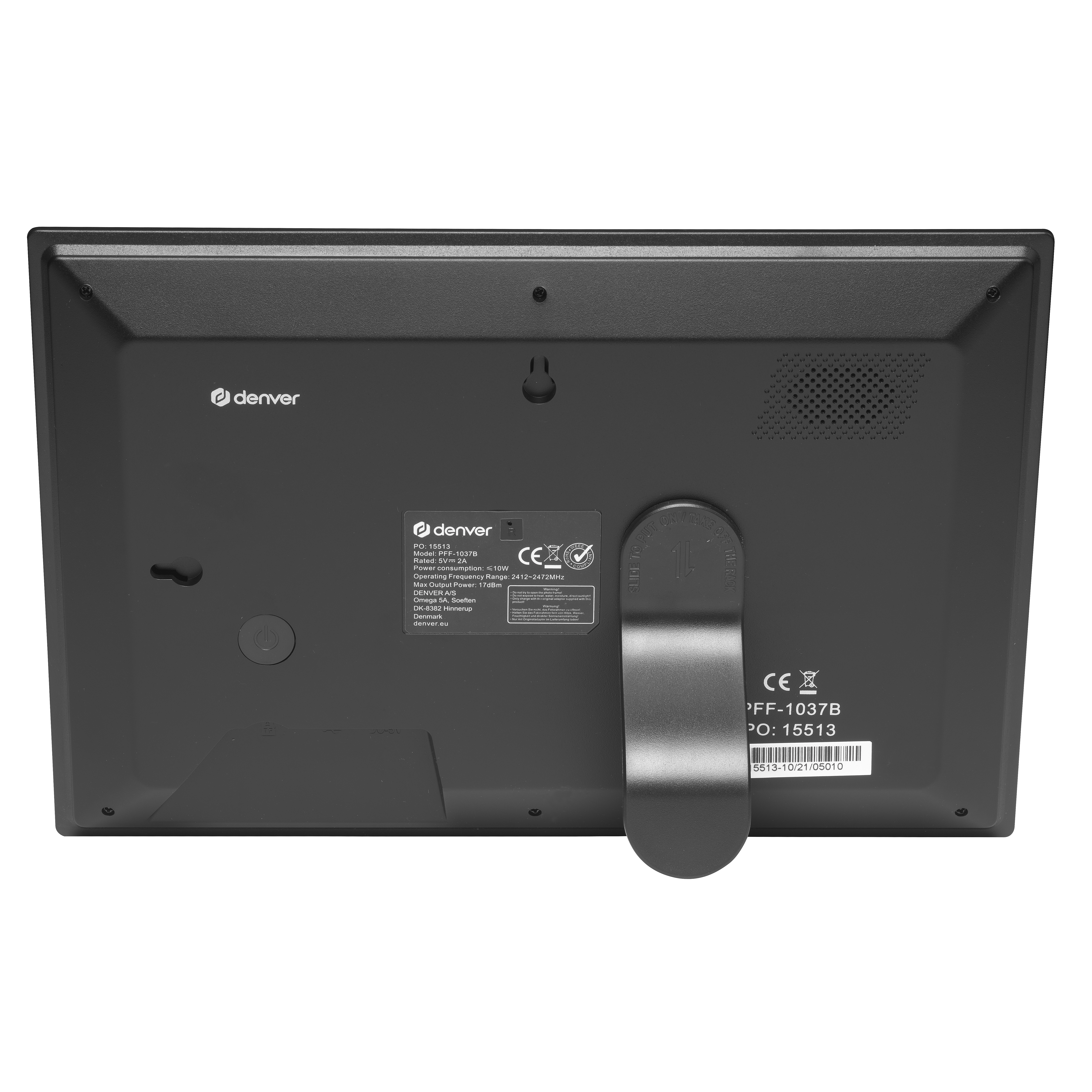 Inter Sales DENVER PFF-1037B - Digitaler Fotorahmen - 16 GB - 25.65 cm (10.1"), Ansicht 4