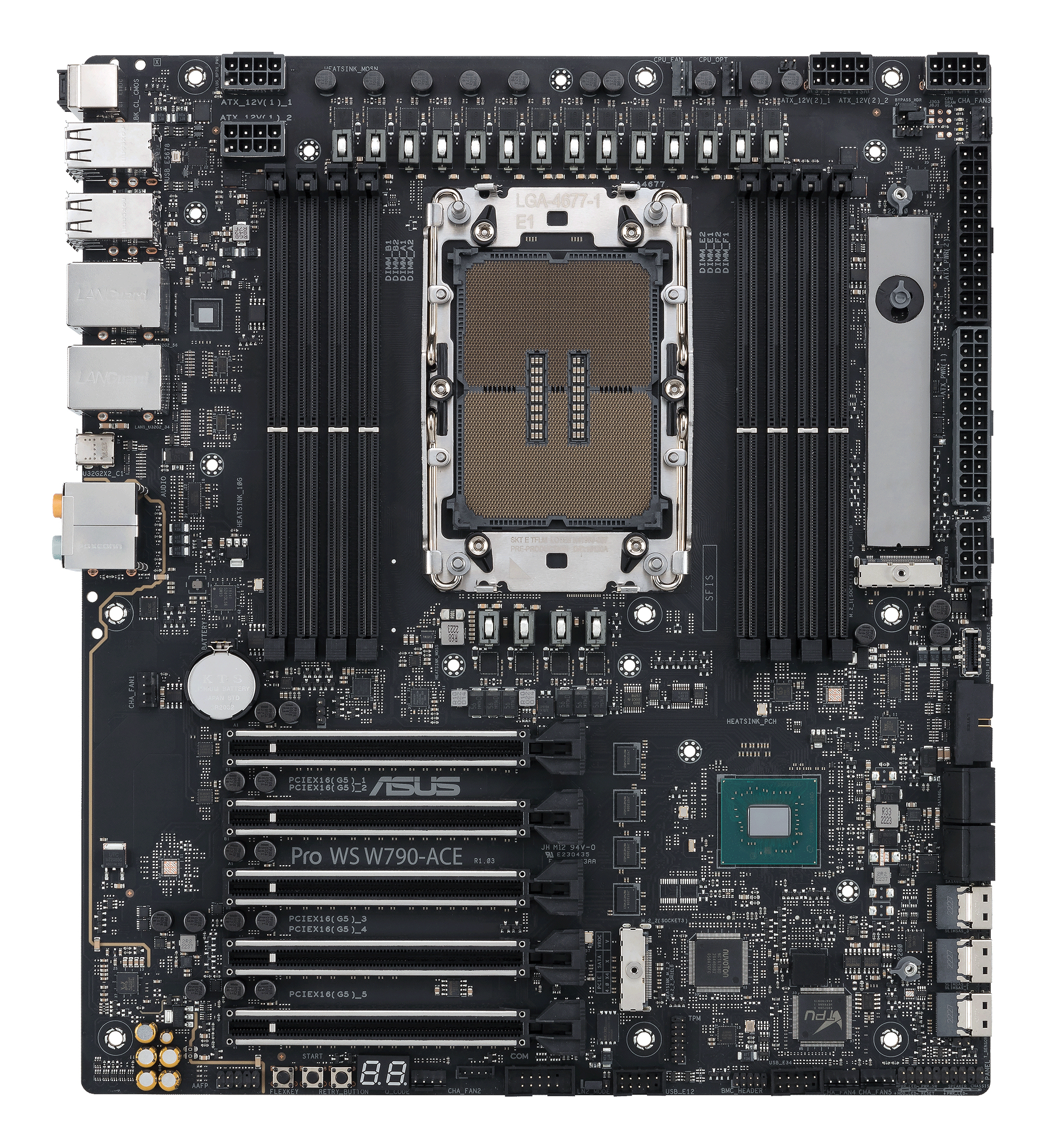ASUS PRO WS W790-ACE - Motherboard - SSI CEB - LGA4677 Socket-E - W790 Chipsatz - E-ATX, Ansicht 2