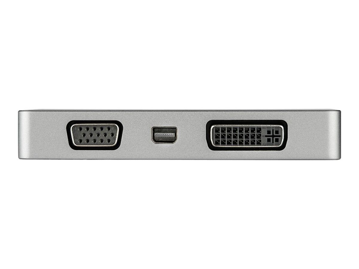 StarTech.com USB C Multiport Video Adapter with HDMI VGA Mini DisplayPort or DVI USB Type C Monitor Adapter to HDMI 2.0 or mDP 1.2 (4K 60Hz)