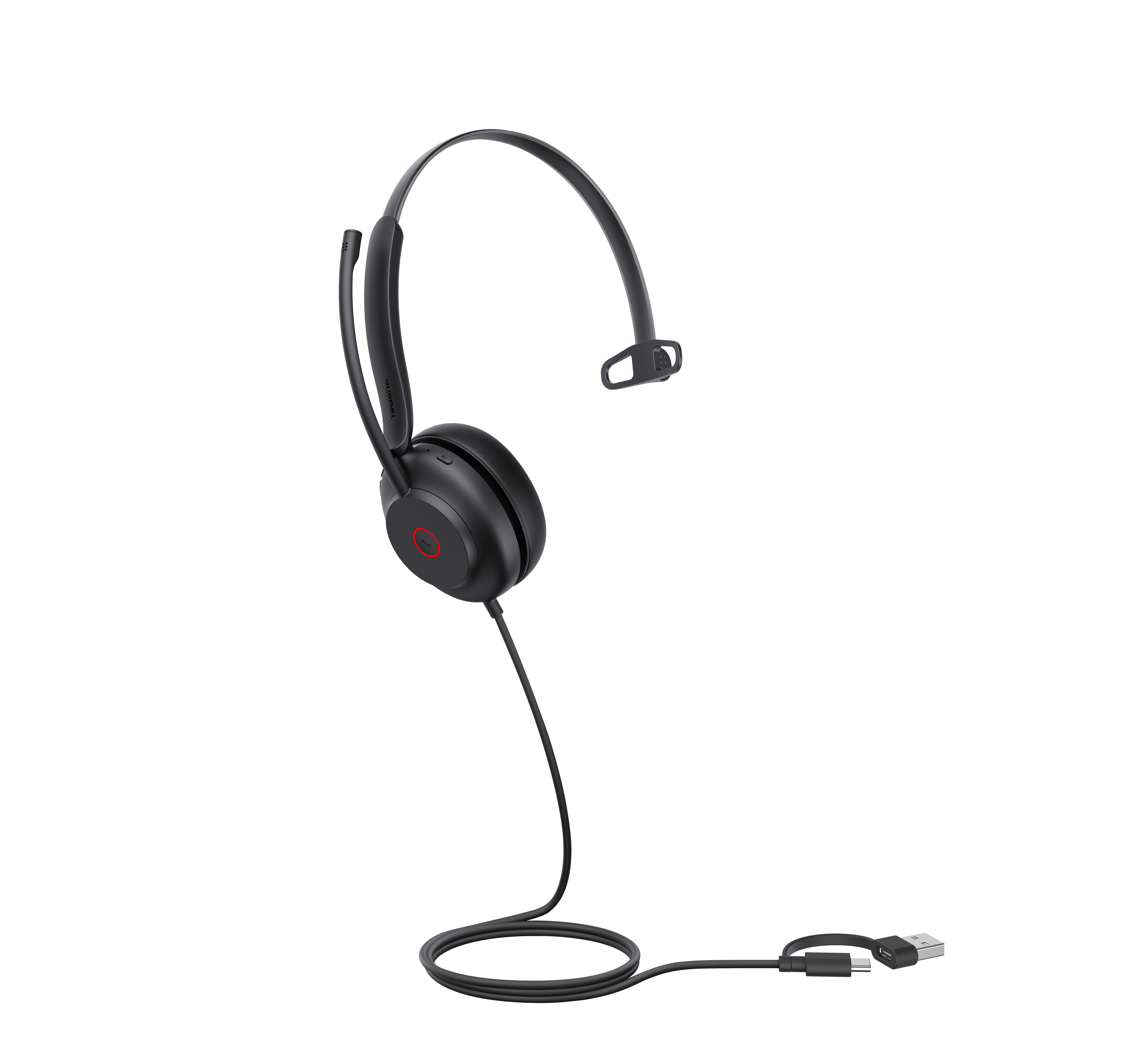 Yealink UH35 Mono - Headset - On-Ear - kabelgebunden - USB-C - Schwarz - optimiert für UC, Ansicht 2