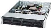 Supermicro SC825 TQC-R802LPB 2U Rack-Montage 800 W Schwarz