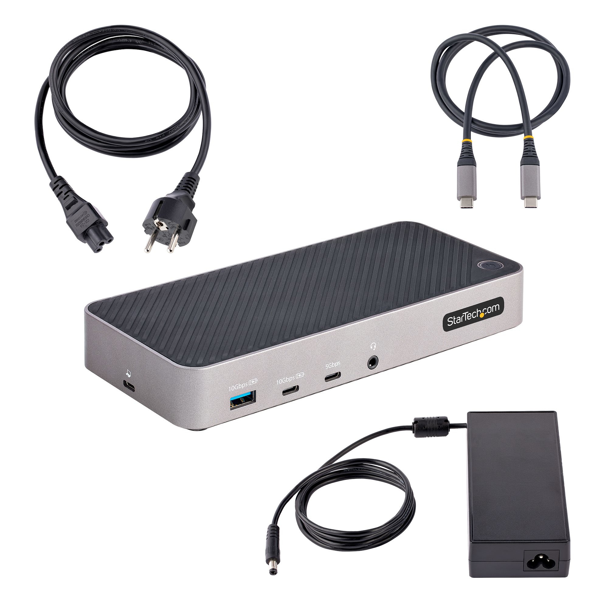 StarTech.com USB-C Triple Monitor Docking Station - HDMI/DP Triple 4k USB-C Dock - 5x USB Hub - GbE - 100W PD, Ansicht 2