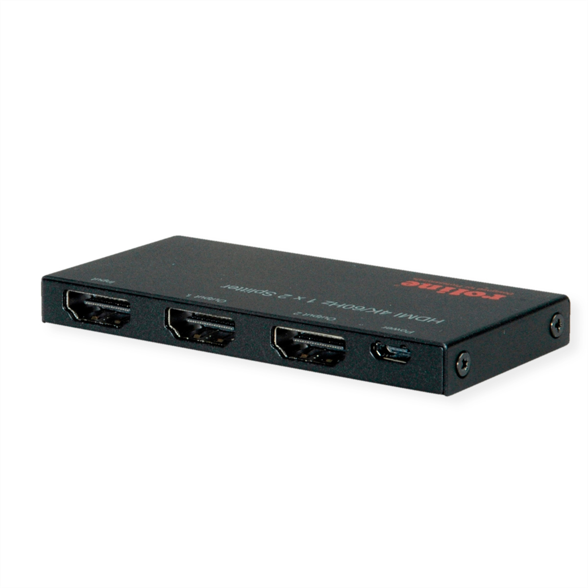 ROLINE 14013556 - HDMI Splitter Ultra Slim - KVM-Umschalter - 2-Port