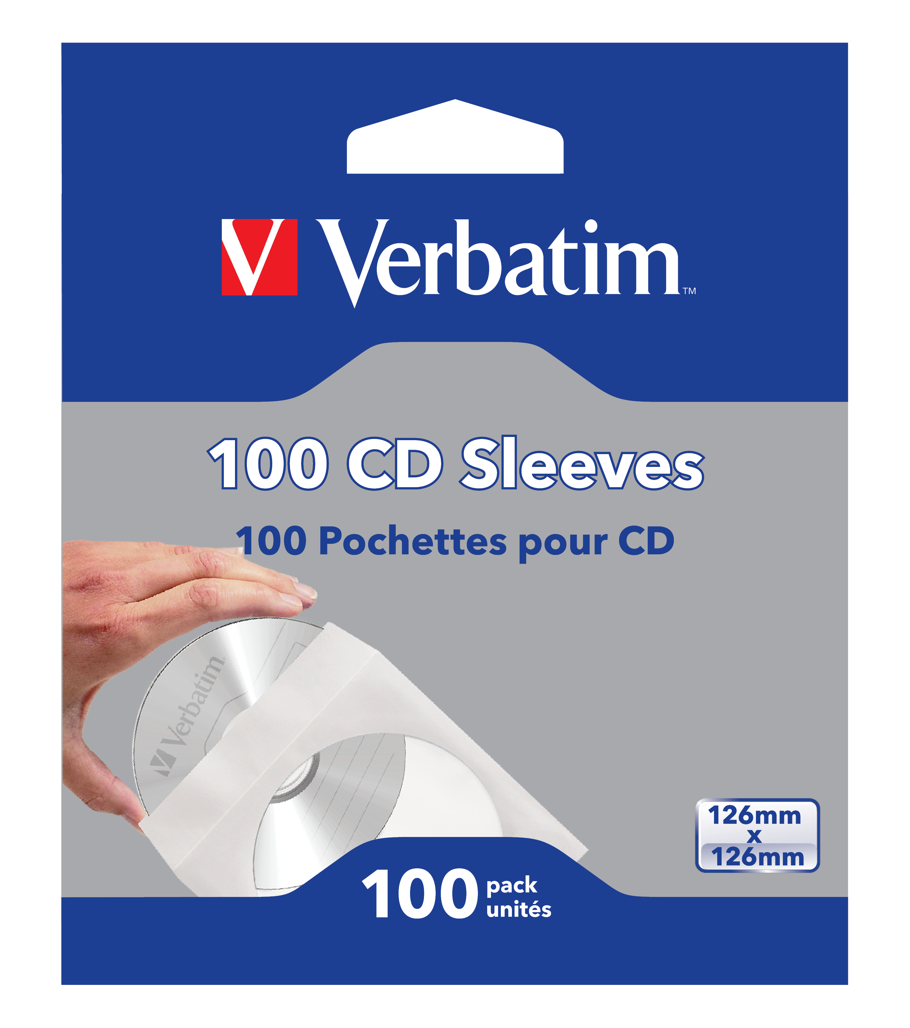 Verbatim CD-/DVD-Hülle - Kapazität: 1 CD/DVD (Packung mit 100), Ansicht 2