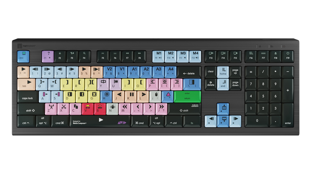 Logickeyboard Avid Media Composer Astra 2, Volle Größe (100%), Kabelgebunden, USB, Grau - TL: Deutsch, QWERTZ, Ansicht 2